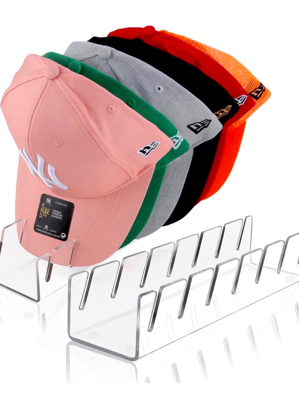 New Era Kids Cap Pack - Pink, Green, Gray, Black, Orange